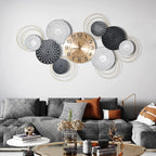 Large Modern Wall Clock,36 Inch Black Decorations Art Clock,