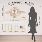 Wall Clock Home Silent Non Ticking Quartz Large Clock for Living Room Office Bedroom 40 * 20 Inch