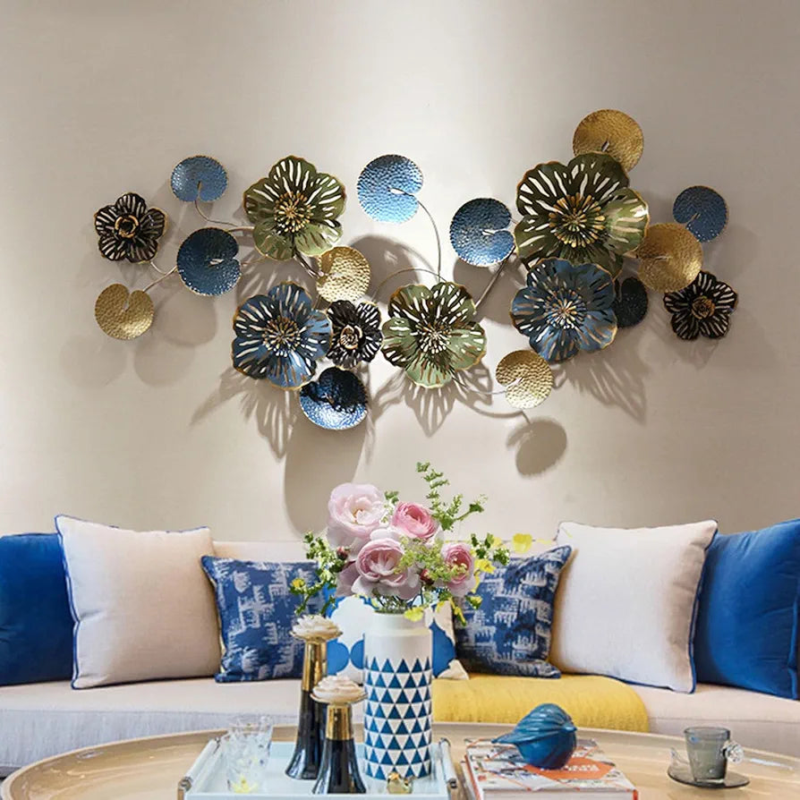 Metal Rustic Wall Art Decoration Metal Flowers Wall Decor Hanging