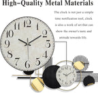 Wall Decor 59.1" X 22.8" Large Black Silent Non Ticking Analog Wall Clock,