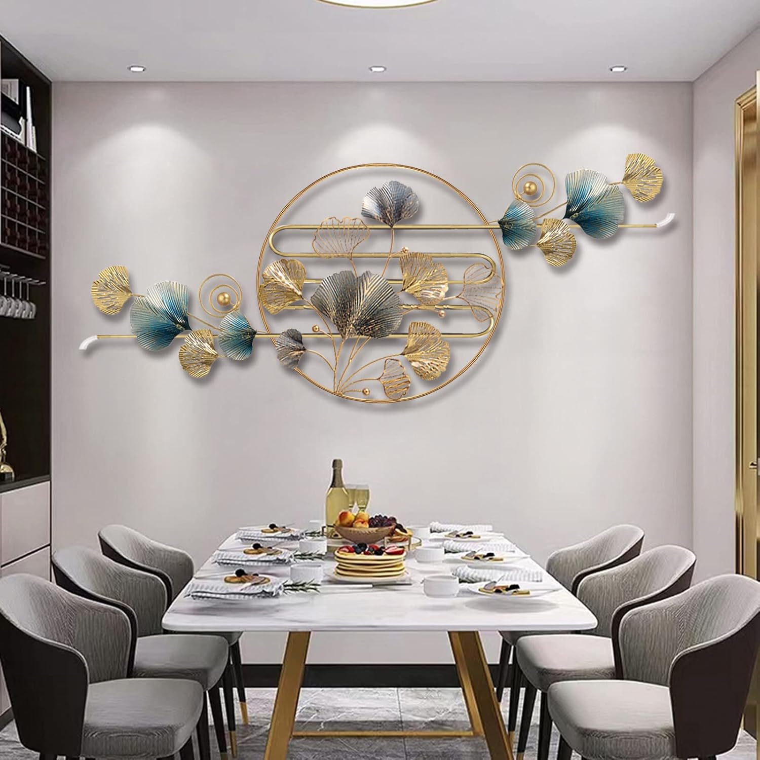 Wall Art Living Room Décor Ginkgo Leaf Large Modern Home Accent