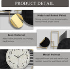 Wall Decor 59.1" X 22.8" Large Black Silent Non Ticking Analog Wall Clock,