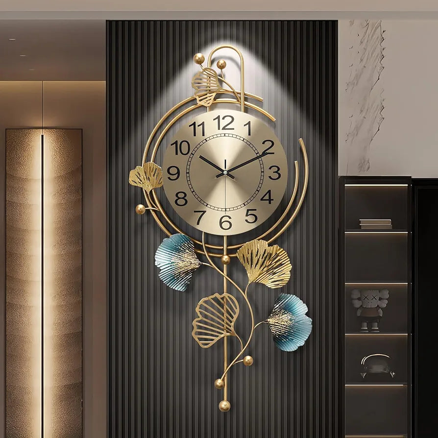 Room,Large Gold Decorative Wall Clock