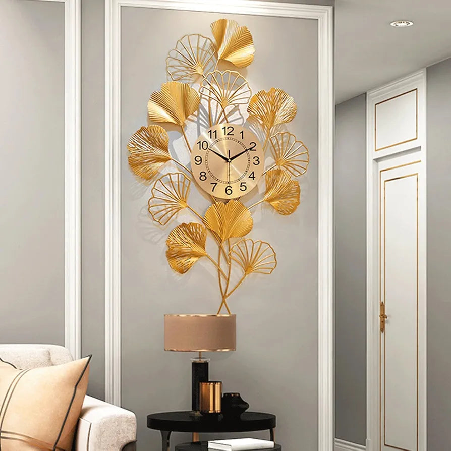 Wall Clock for Living Room Bedroom Office Home Wall Decor, 35.5×22 Inch