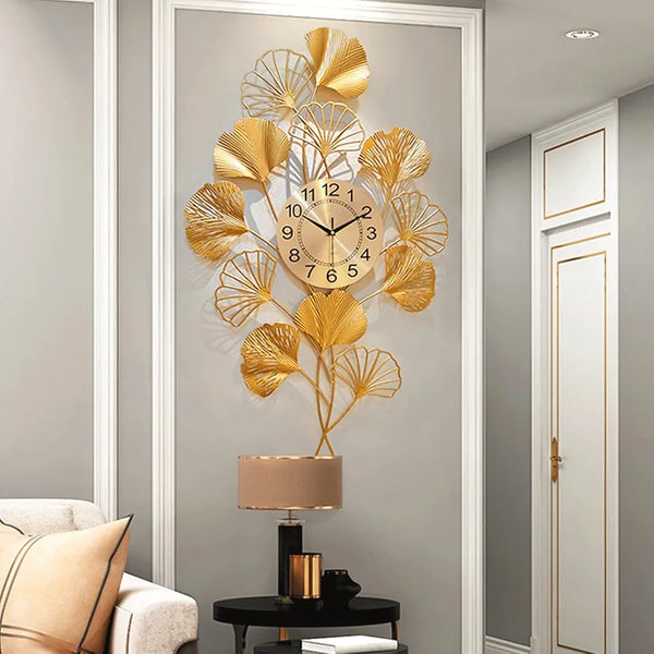 Wall Clock for Living Room Bedroom Office Home Wall Decor, 35.5×22 Inch