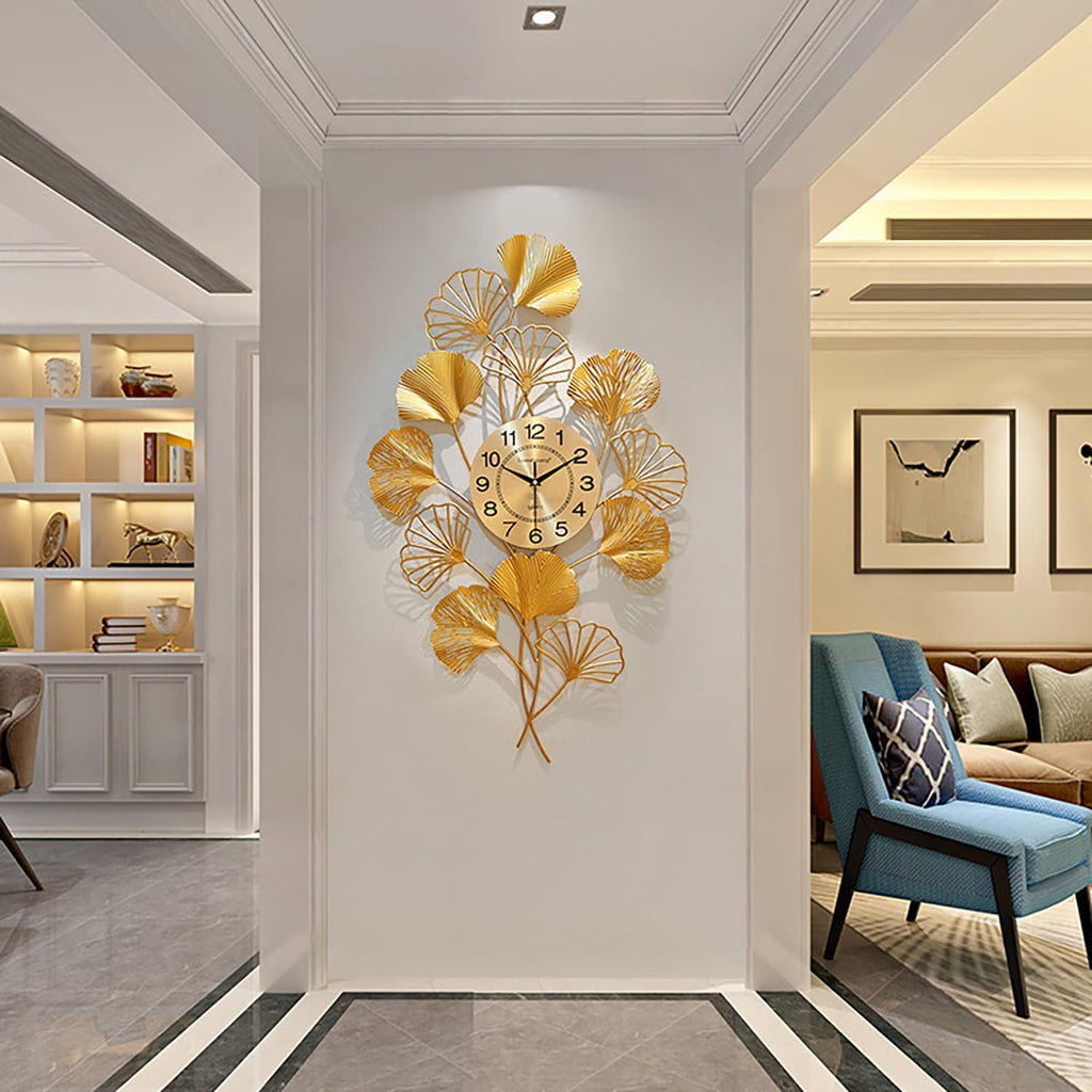 Wall Clock for Living Room Bedroom Office Home Wall Decor, 35.5×22 Inch