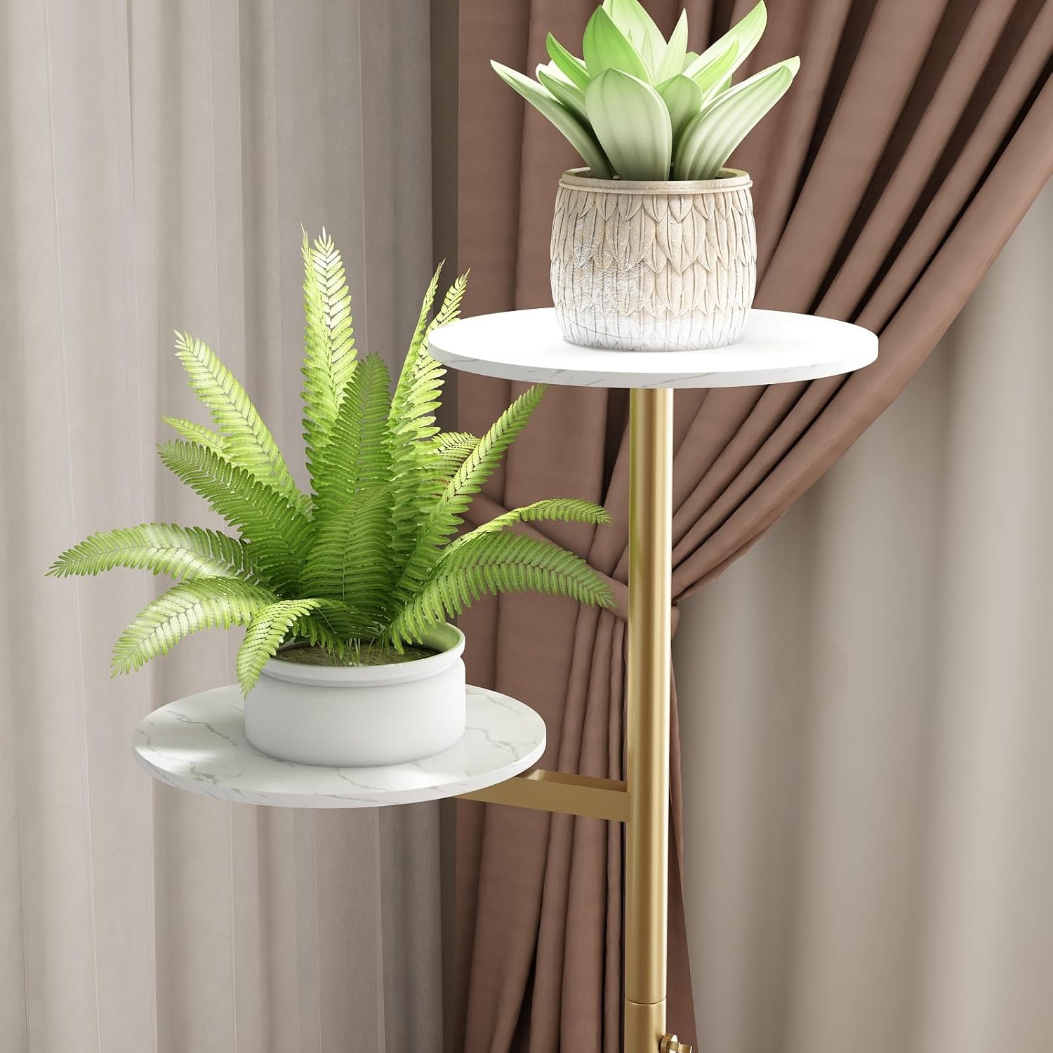 with Marble Base Corner Planter Holder Heavy Duty Plant Pot Stand