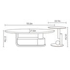 Tosy Modern Center Table With Metal Base