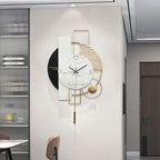 Decor,Large Decorative Gold Wall Clock, with Silent Movement Wall Clocks for Home Wall Art Decor Clock