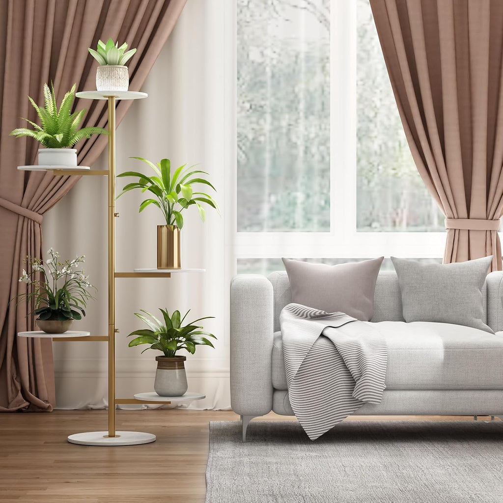 with Marble Base Corner Planter Holder Heavy Duty Plant Pot Stand