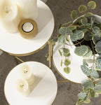 Plant Stand, White and Gold, 10 x 10 x 30, Decorative