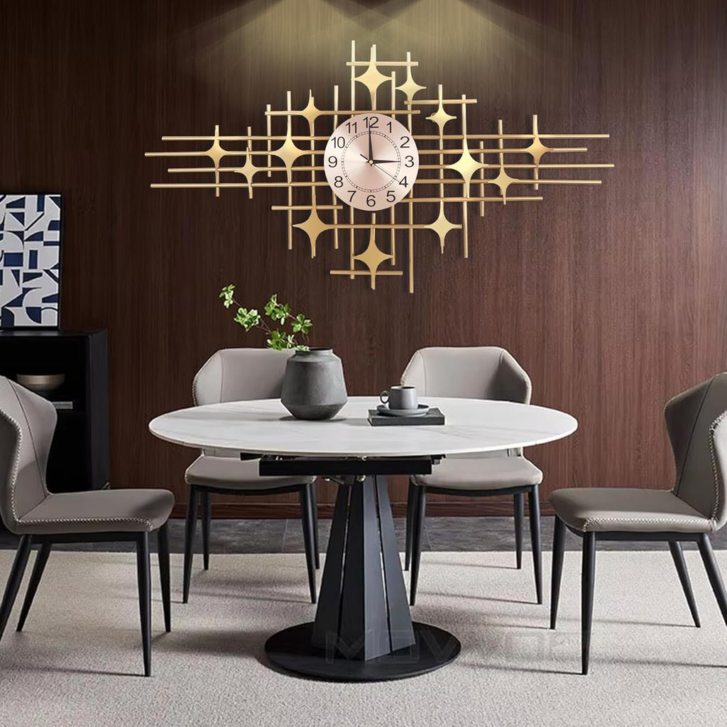 Wall Clock Home Silent Non Ticking Quartz Large Clock for Living Room Office Bedroom 40 * 20 Inch