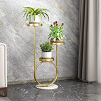 Flower Pot Stands Apartment Multi-Layer Storage Rack (Color : Gold)