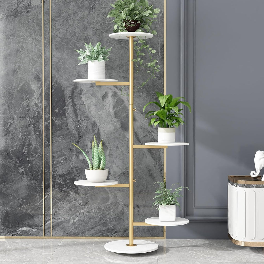 with Marble Base Corner Planter Holder Heavy Duty Plant Pot Stand