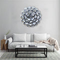 3D Folded Leafs White Color Metal Wall Art