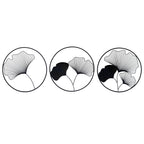 Set of 3 Circles Black Color Metal Wall Art