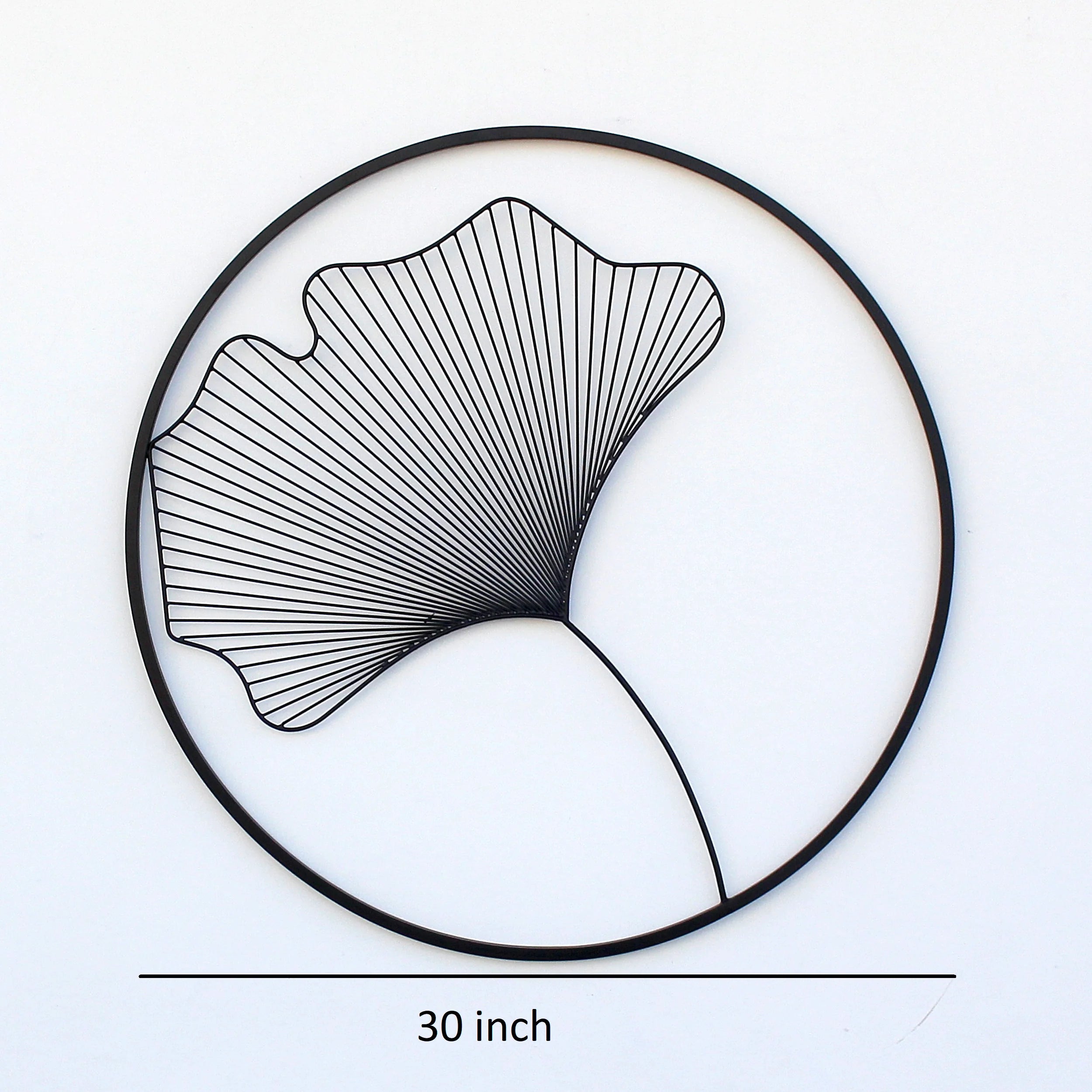 Set of 3 Circles Black Color Metal Wall Art