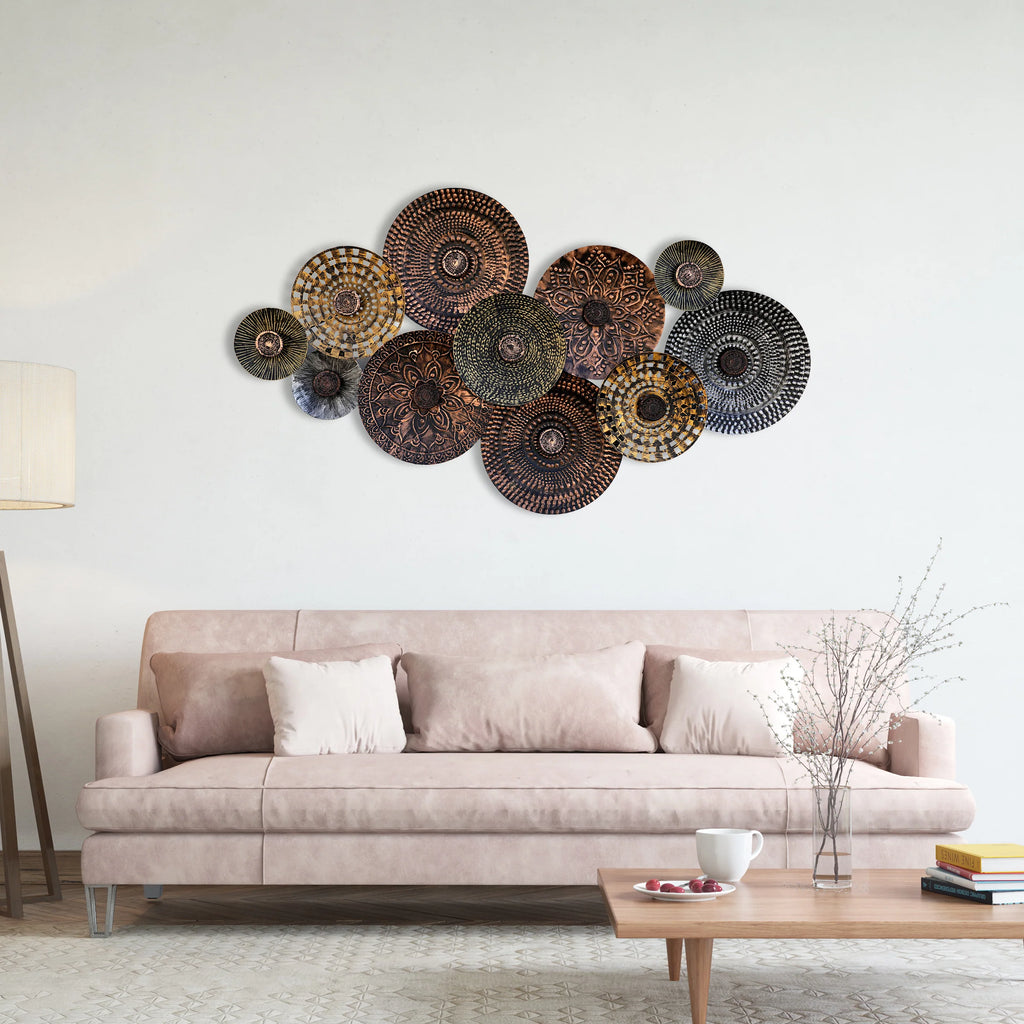 Trible Circles Metal Wall Art for Home Décor