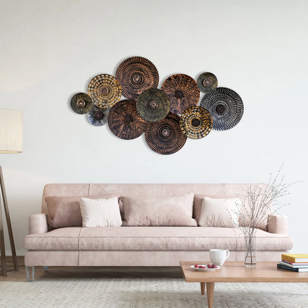 Trible Circles Metal Wall Art for Home Décor