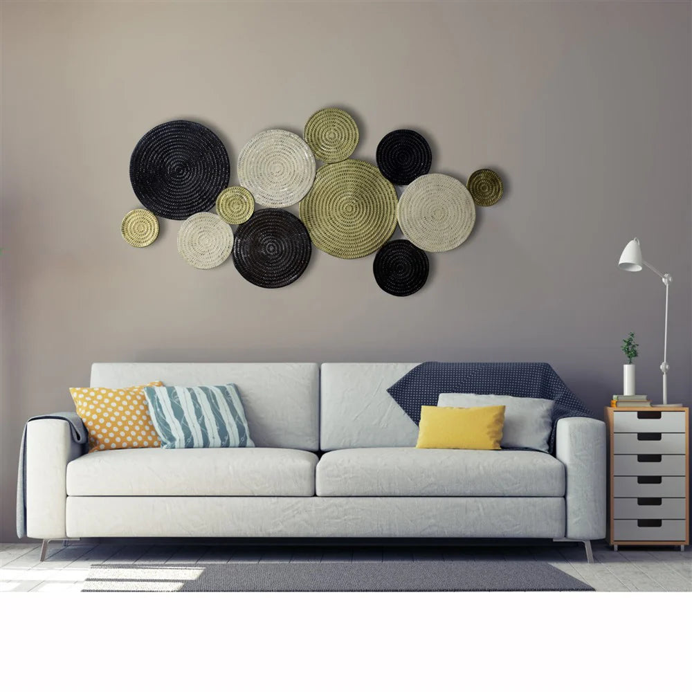 Extra Large Circles Metal Wall Hanging