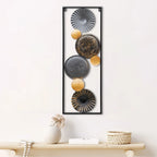 Vertical Abstract Black Metal Wall Art