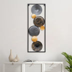 Vertical Abstract Black Metal Wall Art