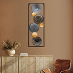 Vertical Abstract Black Metal Wall Art