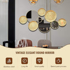 Large Contemporary Gold-Toned Metal Frame Art