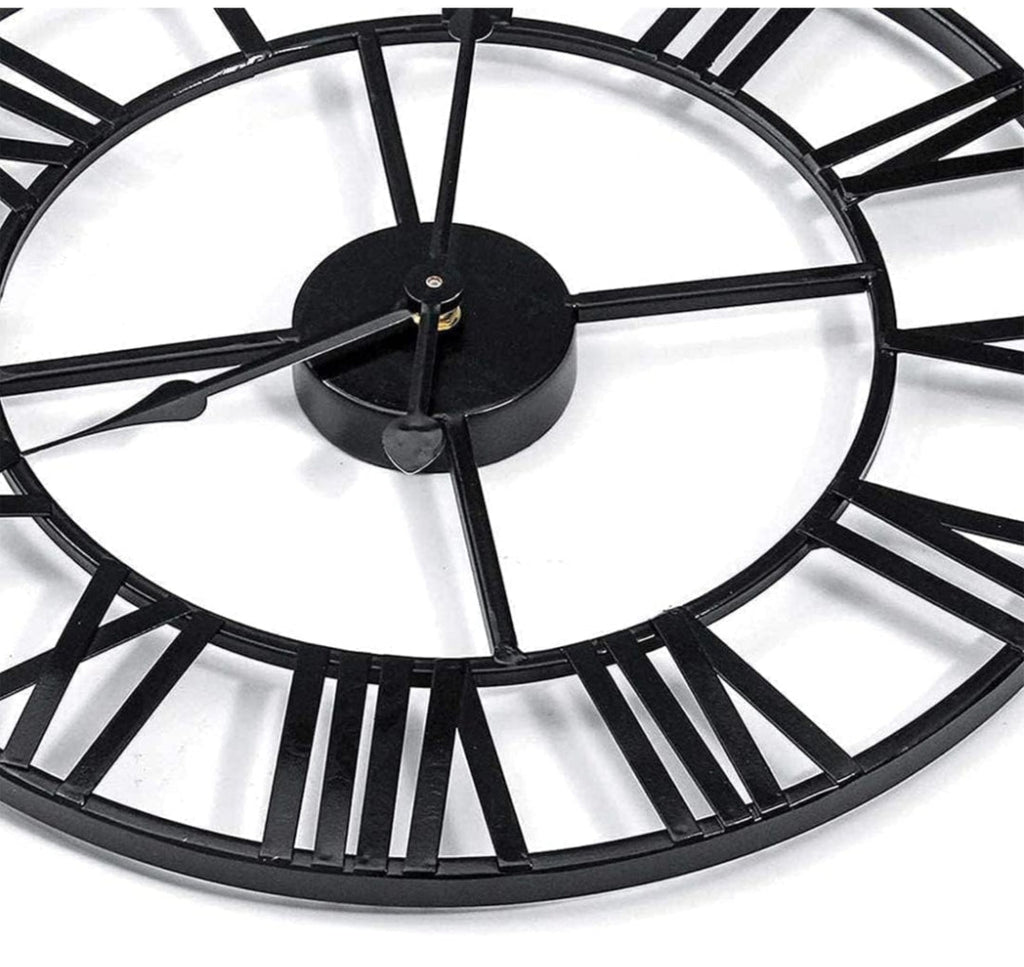 24 inch Large Metal Wall Clock, Industrial Indoor Outdoor