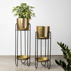 Black And Bronze Vibrant Planter - Pair