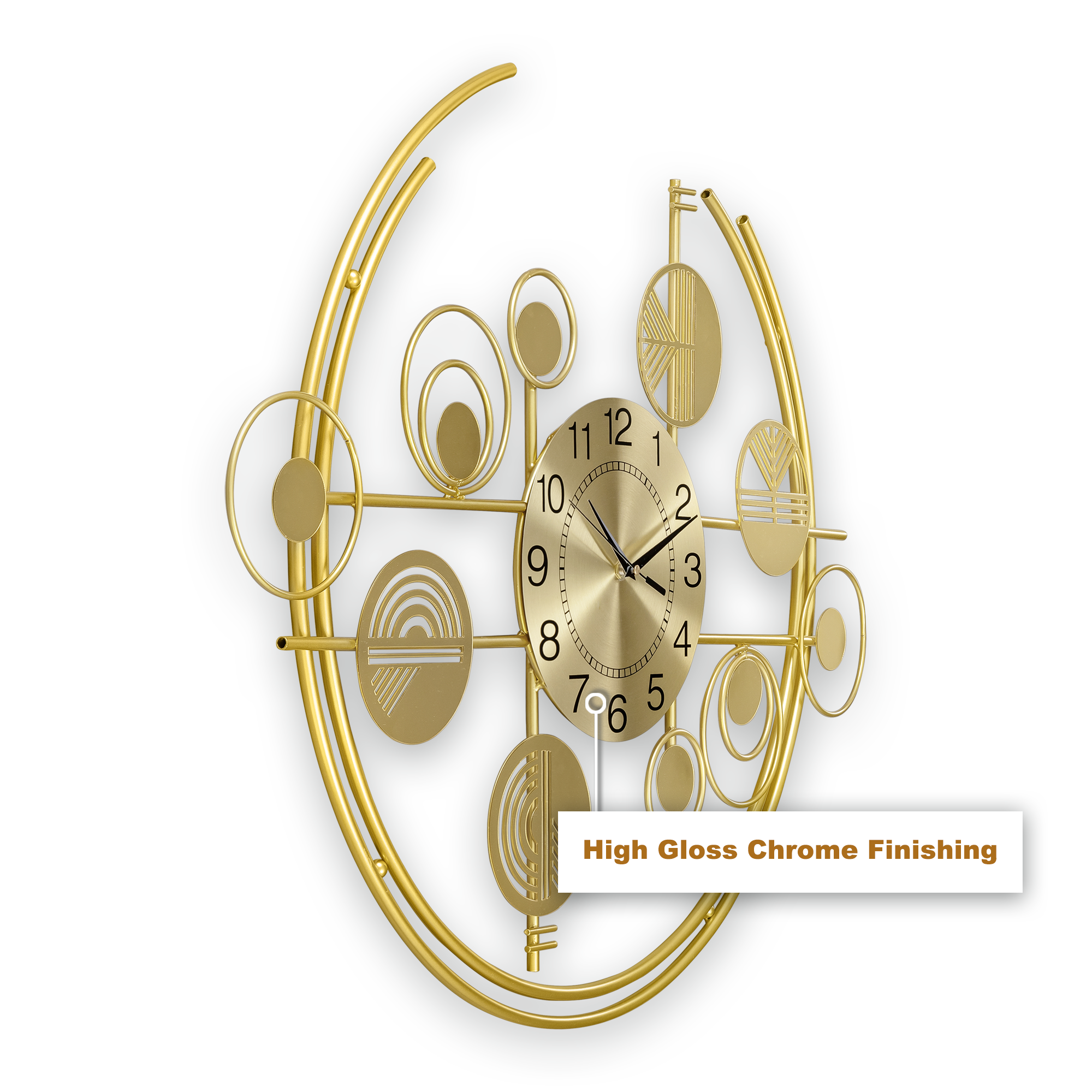 Metallic Harmony Metal Art Wall Clock