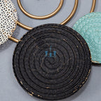 Striking Framed Circles And Fishes 3 Piece Metal Wall Hanging