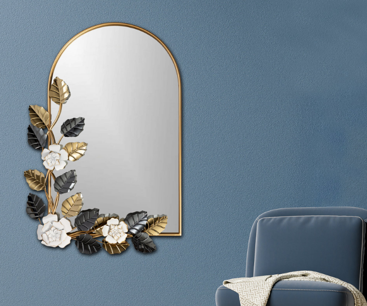 Sun Leaf Desinger Wall Mirror for Home