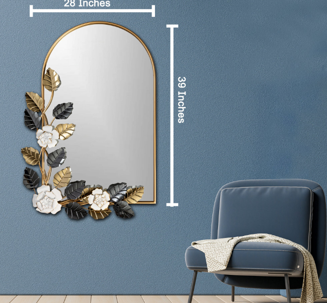 Sun Leaf Desinger Wall Mirror for Home