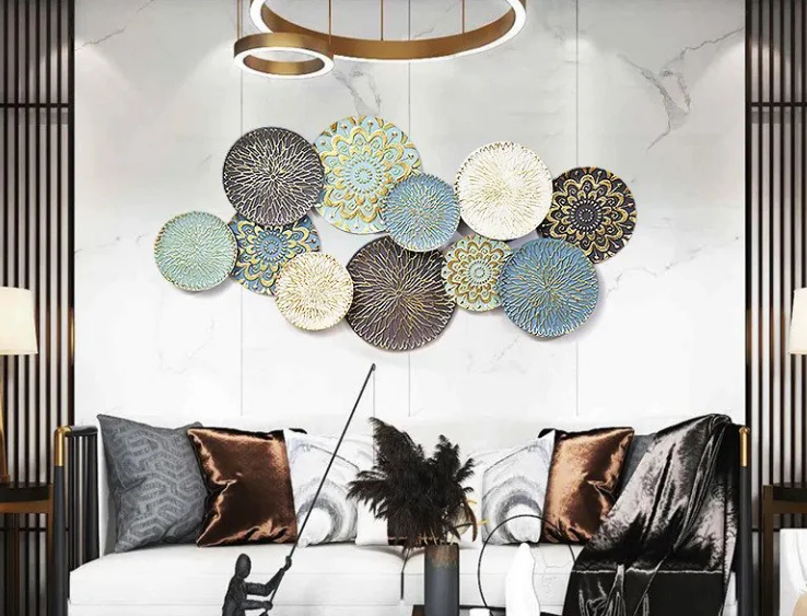 Multicolor wall plates Metal Wall Art