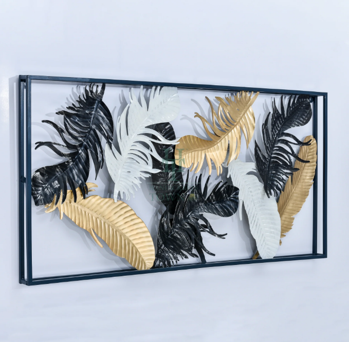 Metal Leaves Wall Frame