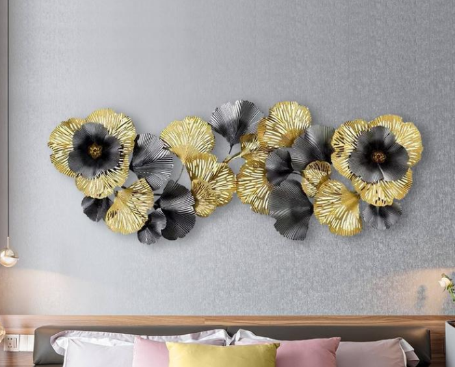 Black and Gold Wrought Iron Wall Art