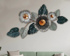 Green Leaf Metal Wall Art