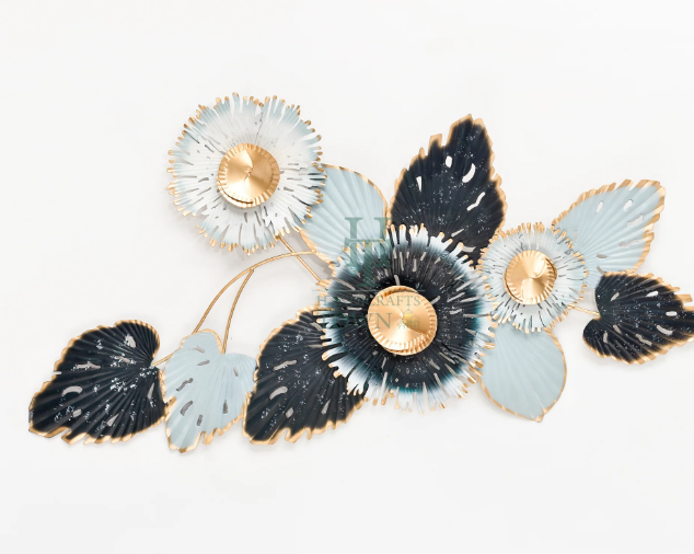 Green Leaf Metal Wall Art