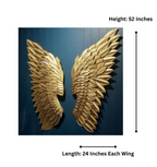 Set of Two Metal Wings [Size of Each Wing -H-44 x W- 20 x Th-3 inches, Material-Wrought Iron,