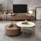 Stainless Steel with Engineered Wood center Coffee