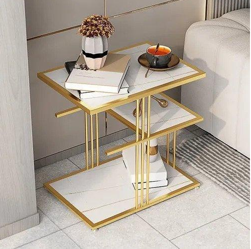Metal Bedside Table Gold | Sofa Side Table For Home Decor