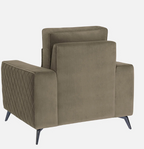 Eden Quartz Brown Fabric 1 Seater Sofa