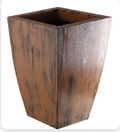Square Tapered Wood Grain Planter