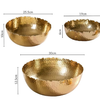 Aluminium Urli Set of 3 for Diwali decoration