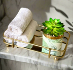 Milan Napkin Mirror Tray - Gold