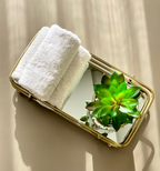 Milan Napkin Mirror Tray - Gold