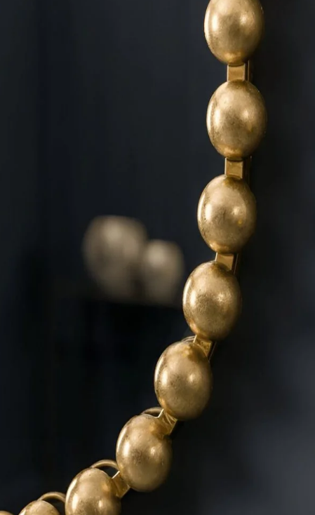 FASCINATE GOLD OVAL WALL MIRROR