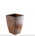 Square Tapered Wood Grain Planter