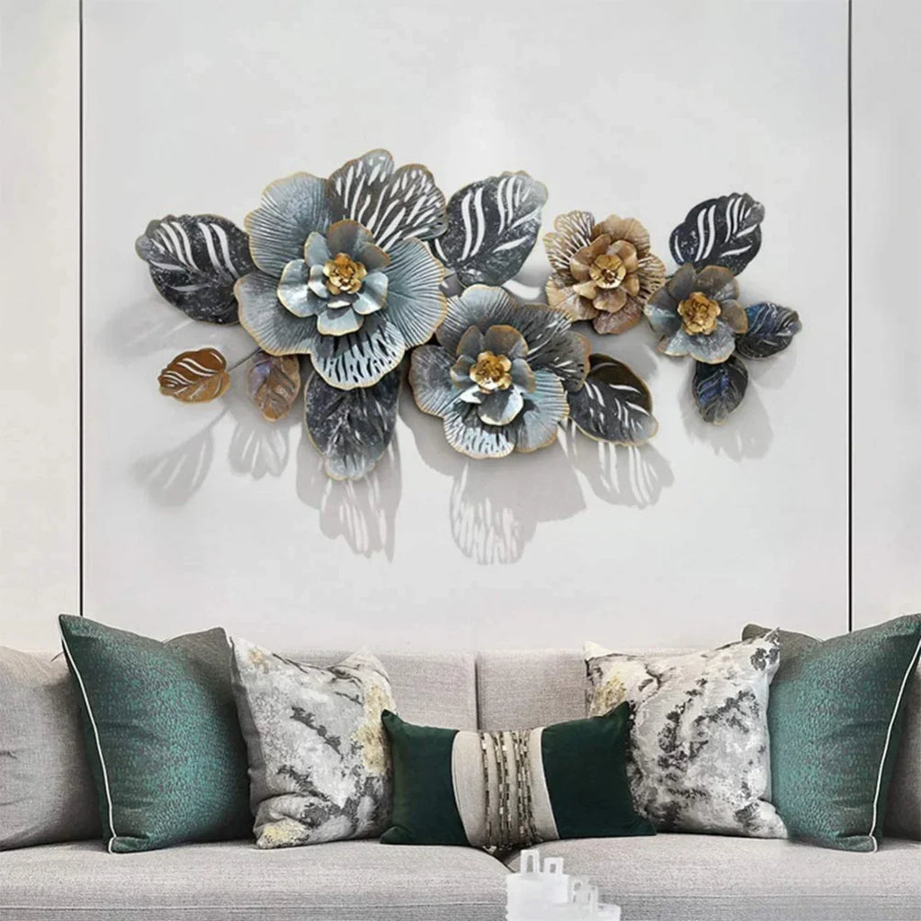 Modern Wall Sculpture Decor Flower Abstract Metal Wall Art